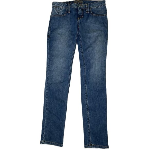Frankie B Women’s Skinny Jeans Studded Back Pockets low rise 28x30 Blue Y2K - Picture 4 of 7